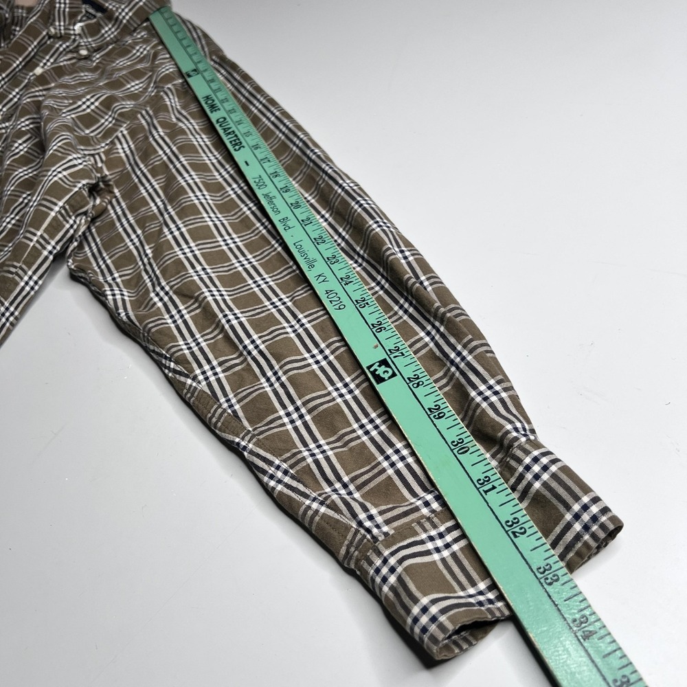 Eddie Bauer Shirt Mens LT Brown Plaid Long Sleeve Button Up Pockets Workwear - Picture 6 of 6